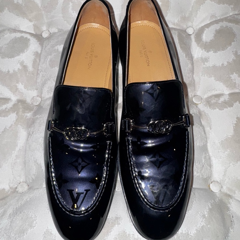 Louis Vuitton Glossy Black Loafers